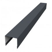 Стойка боковая крепежная для забора жалюзи Palermo 0,7 PE с пленкой RAL 7024 мокрый асфальт (2,5м)