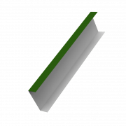 Декоративная накладка на столб универсальная 62х55 для забора жалюзи 0,45 PE с пленкой RAL 6002 лиственно-зеленый (1,8м)