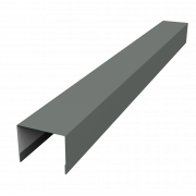 Крышка жалюзи Palermo 0,45 PE с пленкой RAL 7005 мышино-серый (2,5м)