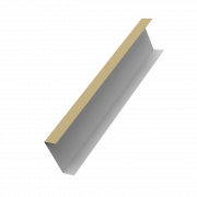 Декоративная накладка на столб универсальная 62х55 для забора жалюзи 0,45 PE с пленкой RAL 1014 слоновая кость (1,8м)