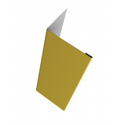 Нащельник (для калиток и ворот) 25х35 жалюзи Milan, Tokyo, Palermo 0,45 PE с пленкой RAL 1018 цинково-желтый (L2,5)