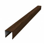 Планка вертикальная лицевая для забора жалюзи Palermo 0,45 Print-double Elite с пленкой Antique Wood (2м)