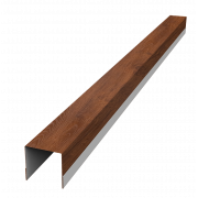 Планка вертикальная обратная для забора жалюзи Palermo 0,45 Print-Double Premium с пленкой Golden Wood Fresh (3м)