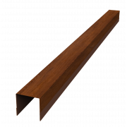 Планка вертикальная обратная для забора жалюзи Palermo 0,45 Print-Double Premium с пленкой Golden Wood Fresh (2,5м)