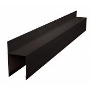 Планка опорная составная внешняя для забора жалюзи Palermo 0,45 Print Elite с пленкой Coffee Wood TwinColor (1,8м)