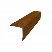 Планка завершающая 50х50 жалюзи Milan 0,45 Print Elite с пленкой Golden Wood TwinColor (2,5м)