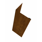 Нащельник (для калиток и ворот) 25х35 жалюзи Milan, Tokyo, Palermo 0,45 Print Elite с пленкой Golden Wood TwinColor (L2,0)