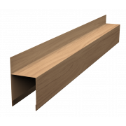 Планка опорная составная внешняя для забора жалюзи Palermo 0,45 Print Elite с пленкой Honey Wood TwinColor (2,5м)