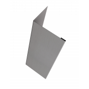 Нащельник (для калиток и ворот) 25х35 жалюзи Milan, Tokyo, Palermo 0,45 Print Elite с пленкой Milky Wood TwinColor (L2,0)