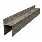 Планка опорная составная внешняя для забора жалюзи Palermo 0,45 Print Elite с пленкой Nordic Wood TwinColor (3м)