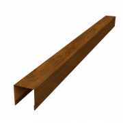 Планка вертикальная лицевая для забора жалюзи Palermo 0,45 Print Elite с пленкой Golden Wood TwinColor (1,8м)