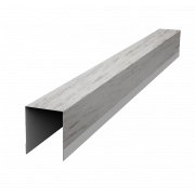 Планка опорная составная внутренняя для забора жалюзи Palermo 0,45 Print Elite с пленкой Snow Wood TwinColor (2,5м)