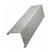 Декоративная накладка на столб универсальная угловая 60х60 для забора жалюзи 0,45 Print Elite с пленкой Snow Wood TwinColor (3м)