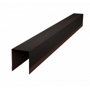 Планка опорная составная внутренняя для забора жалюзи Palermo 0,45 Print Elite с пленкой Coffee Wood TwinColor (2м)