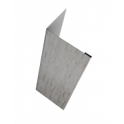 Нащельник (для калиток и ворот) 25х35 жалюзи Milan, Tokyo, Palermo 0,45 Print Elite с пленкой Snow Wood TwinColor (L1,68)