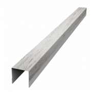 Планка вертикальная обратная для забора жалюзи Palermo 0,45 Print Elite с пленкой Snow Wood TwinColor (3м)