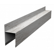 Планка опорная составная внешняя для забора жалюзи Palermo 0,45 Print Elite с пленкой Snow Wood TwinColor (1,8м)