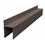 Планка опорная составная внешняя для забора жалюзи Palermo 0,45 Print Elite с пленкой White Wood TwinColor (1,8м)