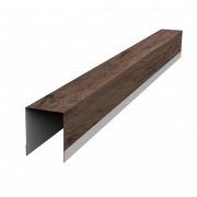 Планка опорная составная внутренняя для забора жалюзи Palermo 0,45 Print Premium с пленкой Almond Wood Fresh (2,5м)