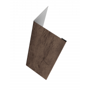 Нащельник (для калиток и ворот) 25х35 жалюзи Milan, Tokyo, Palermo 0,45 Print Premium с пленкой Almond Wood Fresh (L2,0)