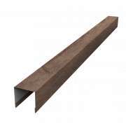 Планка вертикальная лицевая для забора жалюзи Palermo 0,45 Print Premium с пленкой Almond Wood Fresh (1,8м)