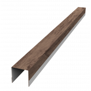 Планка вертикальная обратная для забора жалюзи Palermo 0,45 Print Premium с пленкой Almond Wood Fresh (2,5м)