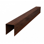 Планка опорная составная внутренняя для забора жалюзи Palermo 0,45 Print Premium с пленкой Cherry Wood Fresh TwinColor (3м)