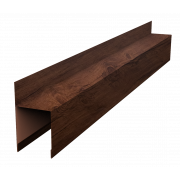 Планка опорная составная внешняя для забора жалюзи Palermo 0,45 Print Premium с пленкой Cherry Wood Fresh TwinColor (1,8м)