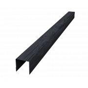 Планка вертикальная обратная для забора жалюзи Palermo 0,45 Print Premium с пленкой Grey Wood TwinColor (2м)