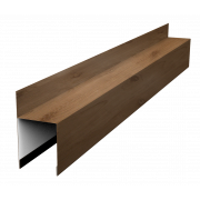 Планка опорная составная внешняя для забора жалюзи Palermo 0,45 Print Premium с пленкой Pine Wood Fresh (1,8м)