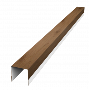 Планка вертикальная обратная для забора жалюзи Palermo 0,45 Print Premium с пленкой Pine Wood Fresh (2,5м)