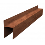 Планка опорная составная внешняя для забора жалюзи Palermo 0,45 Print Premium с пленкой Rowan Fresh TwinColor (2,5м)