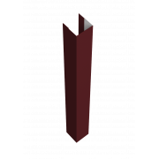 Стойка Texas для калиток и ворот 0,5 Satin Matt с пленкой RAL 3005 красное вино (2,5м)