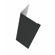 Нащельник (для калиток и ворот) 25х35 жалюзи Milan, Tokyo, Palermo 0,5 Satin Matt с пленкой RAL 7016 антрацитово-серый (L2,5)