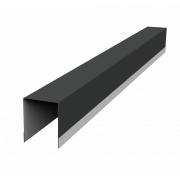 Планка опорная составная внутренняя для забора жалюзи Palermo 0,5 Satin Matt с пленкой RAL 7016 антрацитово-серый (1,8м)