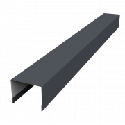 Крышка жалюзи Palermo 0,5 Satin Matt с пленкой RAL 7024 мокрый асфальт (3м)