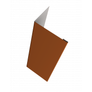 Нащельник (для калиток и ворот) 25х35 жалюзи Milan, Tokyo, Palermo 0,5 Satin Matt с пленкой RAL 8004 терракота (L1,68)