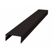 Крышка 30х20 жалюзи Texas 0,5 Satin Matt с пленкой RAL 9005 черный (3м)