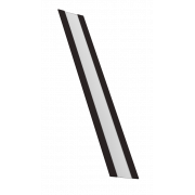 Крепежная планка жалюзи Milan,Tokyo 0,5 Satin Matt с пленкой RAL 9005 черный (2,5м)