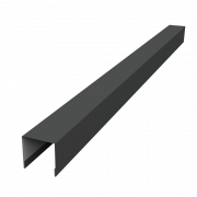 Планка вертикальная лицевая для забора жалюзи Palermo 0,5 Satin Matt с пленкой RAL 7016 антрацитово-серый (2,5м)