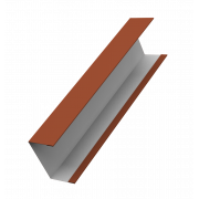 Крышка жалюзи Milan, Tokyo (для калиток, ворот) 0,5 Satin Matt с пленкой RAL 8004 терракота (3м)