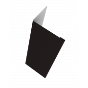 Нащельник (для калиток и ворот) 25х35 жалюзи Milan, Tokyo, Palermo 0,5 Satin Matt с пленкой RAL 9005 черный (L2,0)