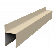 Планка опорная составная внешняя для забора жалюзи Palermo 0,5 Satin с пленкой RAL 1015 светлая слоновая кость (1,8м)