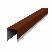 Планка опорная составная внутренняя для забора жалюзи Palermo 0,5 Satin с пленкой RAL 3009 оксидно-красный (2м)