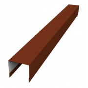 Стойка боковая крепежная для забора жалюзи Palermo 0,5 Satin с пленкой RAL 3009 оксидно-красный (2,5м)