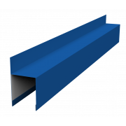 Планка опорная составная внешняя для забора жалюзи Palermo 0,5 Satin с пленкой RAL 5005 сигнальный синий (3м)