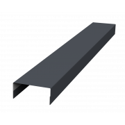 Крышка 45х20 жалюзи Texas 0,5 Satin с пленкой RAL 7024 мокрый асфальт (3м)