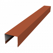 Крышка жалюзи Palermo 0,5 Satin с пленкой RAL 8004 терракота (3м)