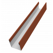 Стойка жалюзи Milan Slim 0,5 Satin с пленкой RAL 8004 терракота (1,8м)