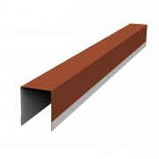 Планка опорная составная внутренняя для забора жалюзи Palermo 0,5 Satin с пленкой RAL 8004 терракота (3м)